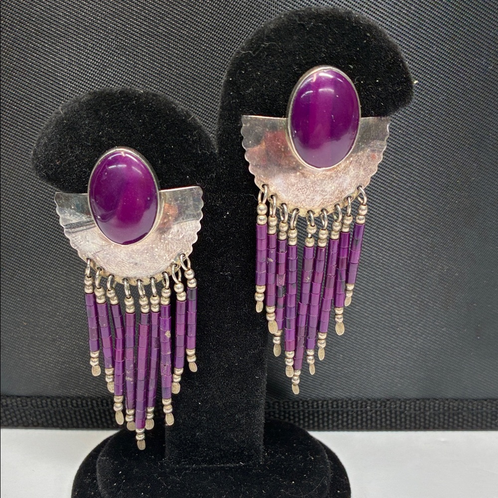 Sterling Sugilite Navajo
Earrings